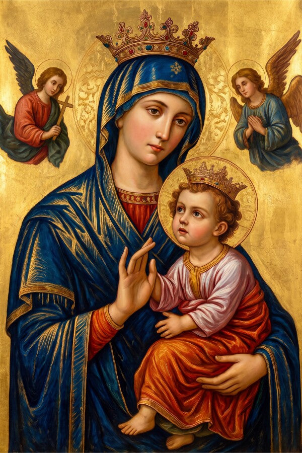 Virgin & Child Icon Acrylic Print | Orthodox Wall Art