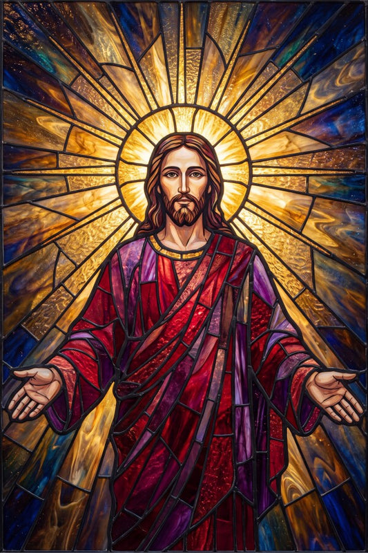 Christ in Radiant Glory Acrylic Print on Metal | Sacred Art